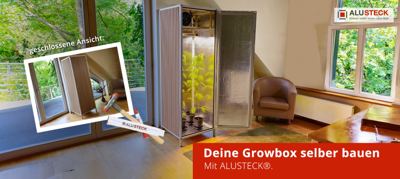 Growbox selber bauen mit Alusteck