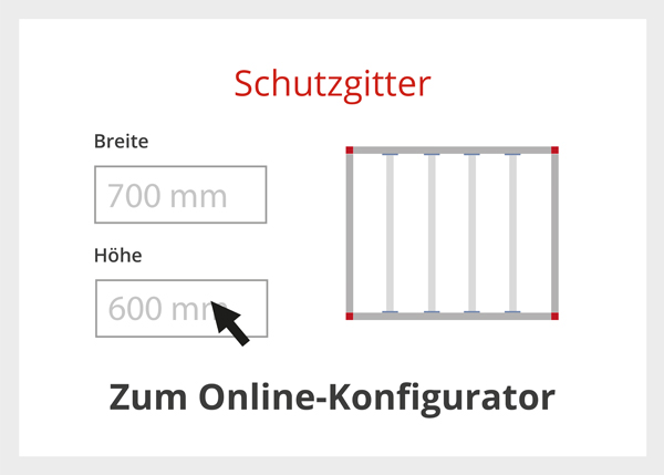 Schutzgitter & Gitter - Schutzgitter-System - ALUSTECK®