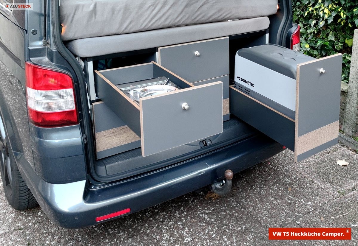 VW T5 Heckküche / Küchenblock selber bauen - ALUSTECK®