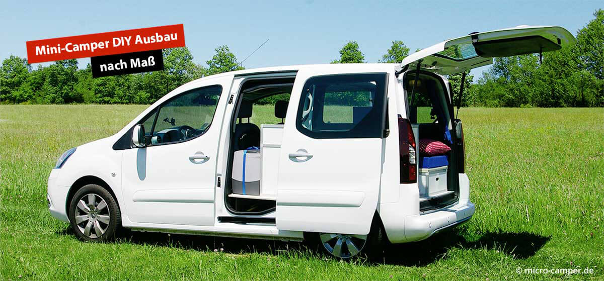 Mini-Camper Van - Berlingo Micro Wohnmobil für Selbstausbauer